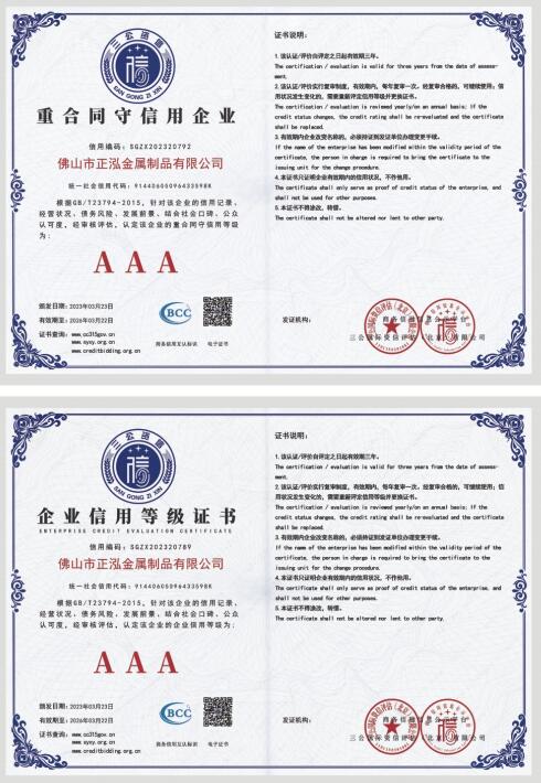 重合同守信企業